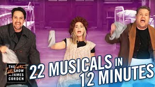 22 Musicals In 12 Minutes w Lin Manuel Miranda  Emily Blunt
