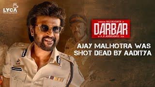 Darbar Movie Scene  Ajay Malhotra was shot dead by Aaditya  Rajinikanth  AR Murugadoss  Lyca