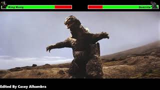 King Kong vs Godzilla 1962 Final Battle with healthbars