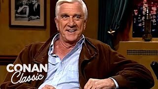 Leslie Nielsen Brings His Fart Machine To Late Night  Late Night with Conan OBrien