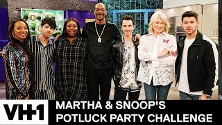 Jonas Brothers Stop By For BBQ  Martha  Snoops Potluck Party Challenge