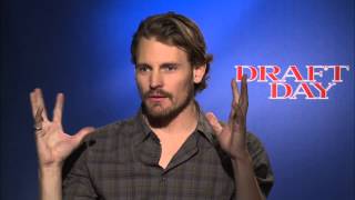 Draft Day Josh Pence  Tom Welling Official Movie Interview  ScreenSlam
