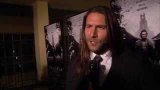 Dracula Untold Zach McGowan Shkelgim Movie Premiere Interview  ScreenSlam