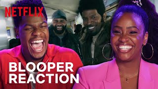 John Boyega and Teyonah Parris React to Jamie Foxx Bloopers