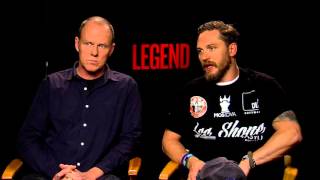 Legend Tom Hardy  Brian Helgeland Official Movie Interview  ScreenSlam