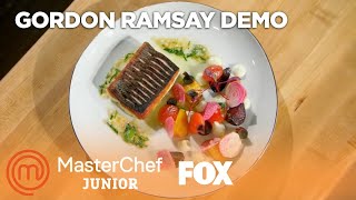 Gordon Ramsays Pan Roasted Sea Bass With Cauliflower Puree  Season 5  MASTERCHEF JUNIOR