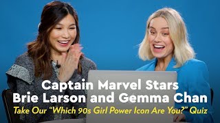 Brie Larson and Gemma Chan Find Out Which 90s Girl Power Icon They Are  POPSUGAR Pop Quiz