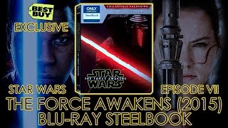 Star Wars The Force Awakens Episode VII 2015 Best Buy Bluray Steelbook  Daisy Ridley  Unboxing