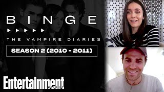 Nina Dobrev  Paul Wesley Break Down Vampire Diaries Season 2  EWs Binge  Entertainment Weekly