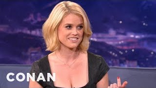 Alice Eve Explains Differences Between American  UK Dating  CONAN on TBS
