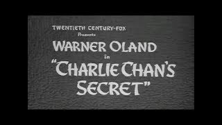 Charlie Chans Secret  1936 Crime Comedy