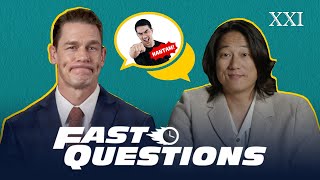 YANG DISUKA DARI INDONESIA JOE TASLIM  F9 Casts Answer Fast Questions  John Cena  Sung Kang