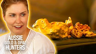 Kellie  Henri Toast To A 20000 Gold Nugget Discovery  Aussie Gold Hunters