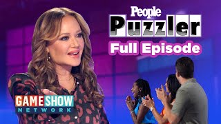 People Puzzler  FULL EPISODE  Leah Remini And a Chance To Win 10000  Game Show Network