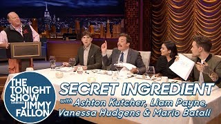Secret Ingredient with Ashton Kutcher Liam Payne Vanessa Hudgens and Mario Batali