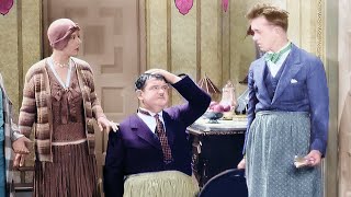 Laurel and Hardy Perfect Day 1929 Best Comedy Scenes from the Film Short Version Colorized in HD