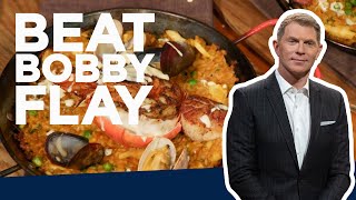 Bobby Flay Makes Seafood Paella  Beat Bobby Flay  Food Network