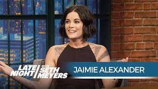 Blindspots Jaimie Alexander The NYPD Thought the Show Was Real  Late Night with Seth Meyers