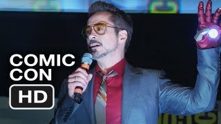 Robert Downey Jrs Dancing ComicCon Intro  Iron Man 3 HD Movie