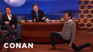 Simon Helbergs Sensual WarmUp Lunges  CONAN on TBS