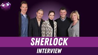 Sherlock BBC TV Cast Interview Benedict Cumberbatch Martin Freeman Amanda Abbington Steven Moffat
