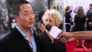Actor Steve Park  Kelly Park at SNOWPIERCER movie premiere at LA Film Fest 2014