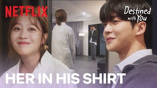 Rowoon is pleasantly surprised by Cho Boah in his shirt  Destined With You Ep 15 ENG SUB
