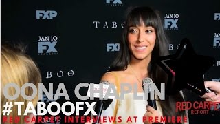 Oona Chaplin interviewed at FX Networks Taboo Premiere Red Carpet TabooFX