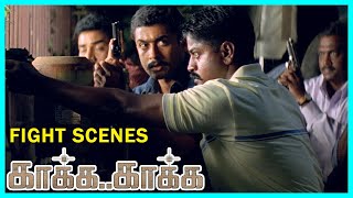 Kaakha Kaakha Tamil Movie  Action Packed Fight Scenes  Suriya  Jyothika  Jeevan