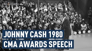 Johnny Cash CMA Awards 1980 Speech