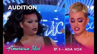Ada Vox Katy Perry STUNNED By Drag Queen Audition  American Idol 2018