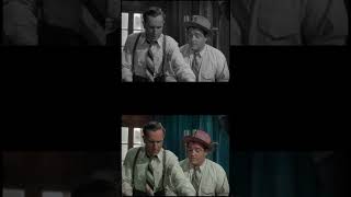 Hold That Ghost 1941  Two for you One two for me Scene Colorized Comparison