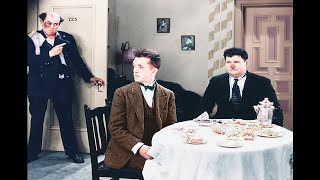 Laurel  Hardy Unaccustomed As We Are  HD in Color Best Comedy Scenes from the Film 1929 YouTube