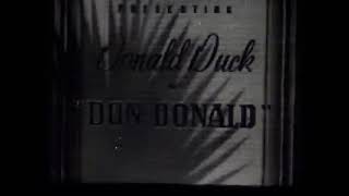 Don Donald 1937 original opening titles RARE clip only