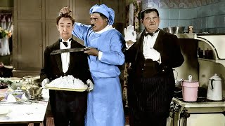 Laurel and Hardy From Soup to Nuts 1928 in Color Best Comedy Scenes from the Film YouTube