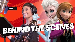 Frozen Kristen Bell Anna  Idina Menzel Elsa Behind the Scenes of the Movie Voice Recording