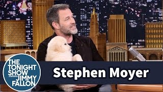 Stephen Moyer Invites Puppies to His Interview