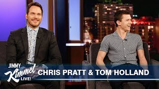 Tom Holland Surprises Chris Pratt