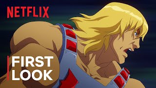 Masters of the Universe Revolution  First Look  HeMan vs Scare Glow  Netflix