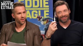 Eddie the Eagle 2016  Ryan Reynolds Deadpool Interviews Hugh Jackman Wolverine