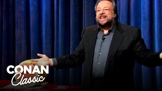Ricky Jay Teaches Conan  Jackie Chan How To Use Cards As Weapons  Late Night with Conan OBrien