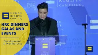 Emily Rios Receives the HRC Visibility Award at the 2022 HRC Austin Dinner