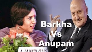 Barkha Dutt Vs Anupam Kher Telegraph National Debate 5th march 2016  Logic Vs Impulse