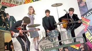  The Beatles performing during a closed set filming session for A Hard Days Night 1964  Photo