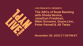 The ABCs of Book Banning  LIVE from NYPL
