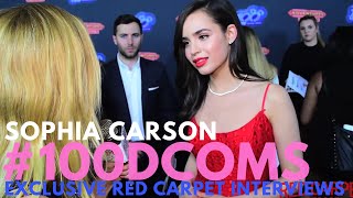 Sofia Carson interviewed at the VIP Screening for Adventures in Babysitting 100DCOMs
