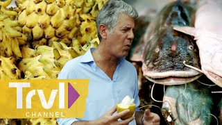 Anthony Tries Food Hes NEVER SEEN Before  Anthony Bourdain No Reservations  Travel Channel