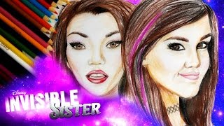 INVISIBLE SISTER Disney Channel Original Movie CLEO and MOLLY Speed Drawing