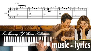 Way Back Into Lovefrom Movie Music and Lyrics piano cover in memory of Adam Schlesinger Sheet