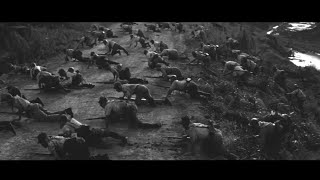 Fires on the Plain 1959 by Kon Ichikawa Clip Crawling soldiers